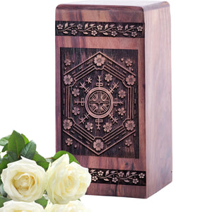 Beautiful Feng Shui Wooden Urn for Memorial Urn Ashes