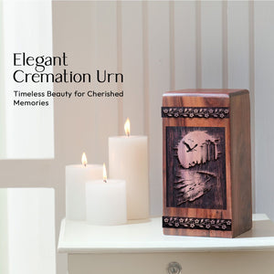 Unique Wooden Myrtle Beach Cremation Urn for Human Ashes