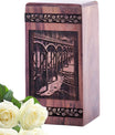 Beautiful Handcrafted Myrtle Beach Wooden Urn for Cremation Ashes