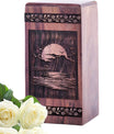 Handcrafted Myrtle Beach Wooden Urn for Adult Burial Ashes
