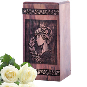 Beautiful Handcrafted Renaissance Wooden Urn for Adults