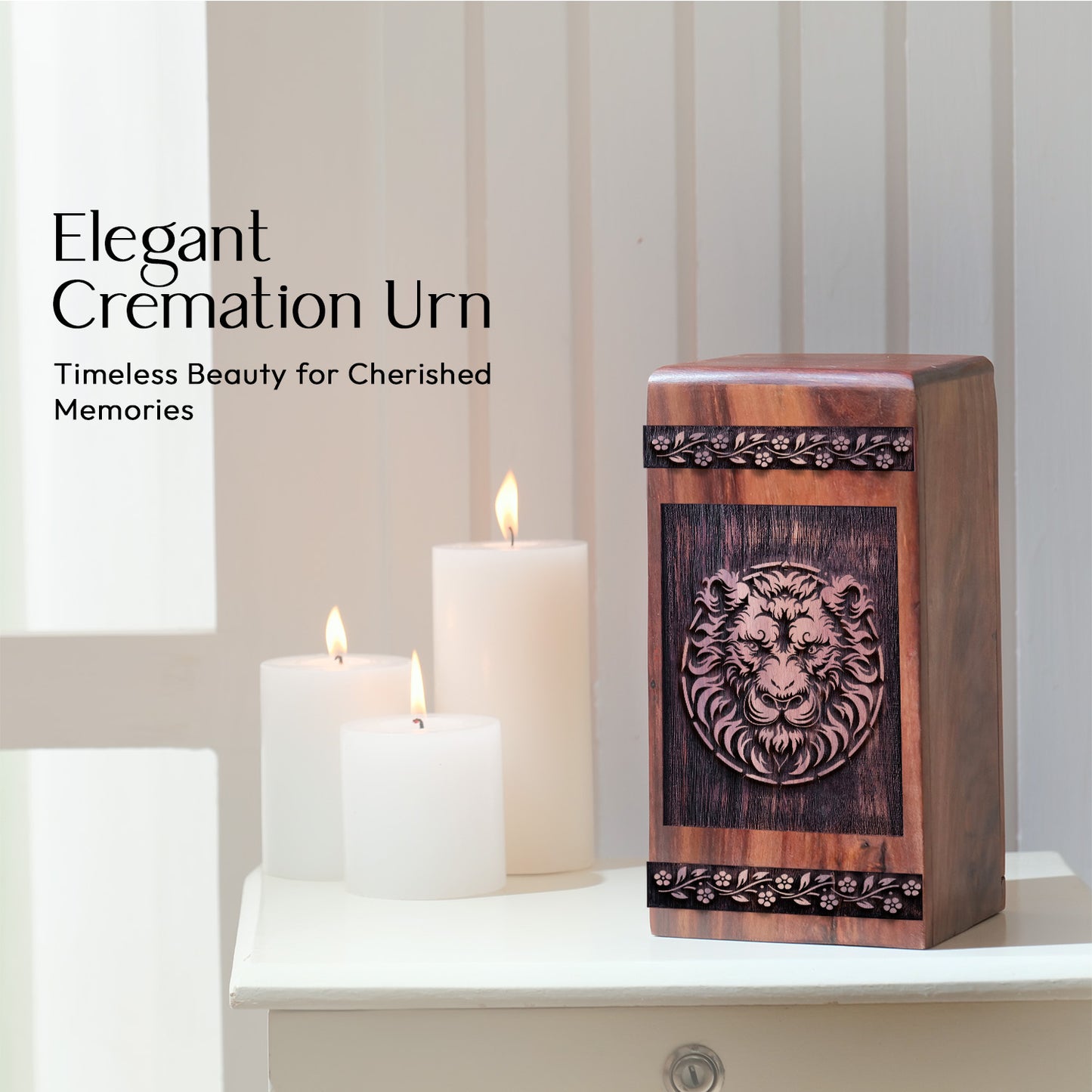 Renaissance Urn Size 10 Inch 10”(H) x 5.5”(W) x 5.5”(L)