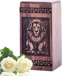 Beautiful Renaissance Wooden Memorial Urn for Cremation Ashes