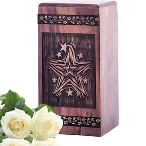 Beautiful Handcrafted Wooden Wiccan Urn for Human Ashes