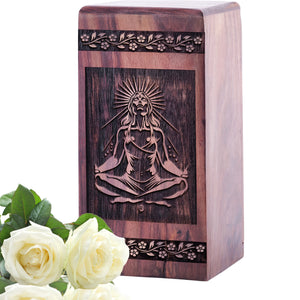 yoga Urn Size 5(H)x3(W)x3(L)Inches