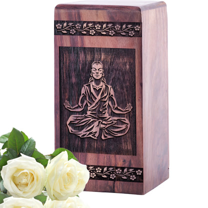 yoga Urn Size 5 Inch 5”(H) x 3”(W) x 3”(L)