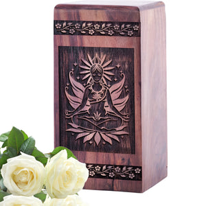 yoga Urn Size 5(H)x3(W)x3(L)Inches