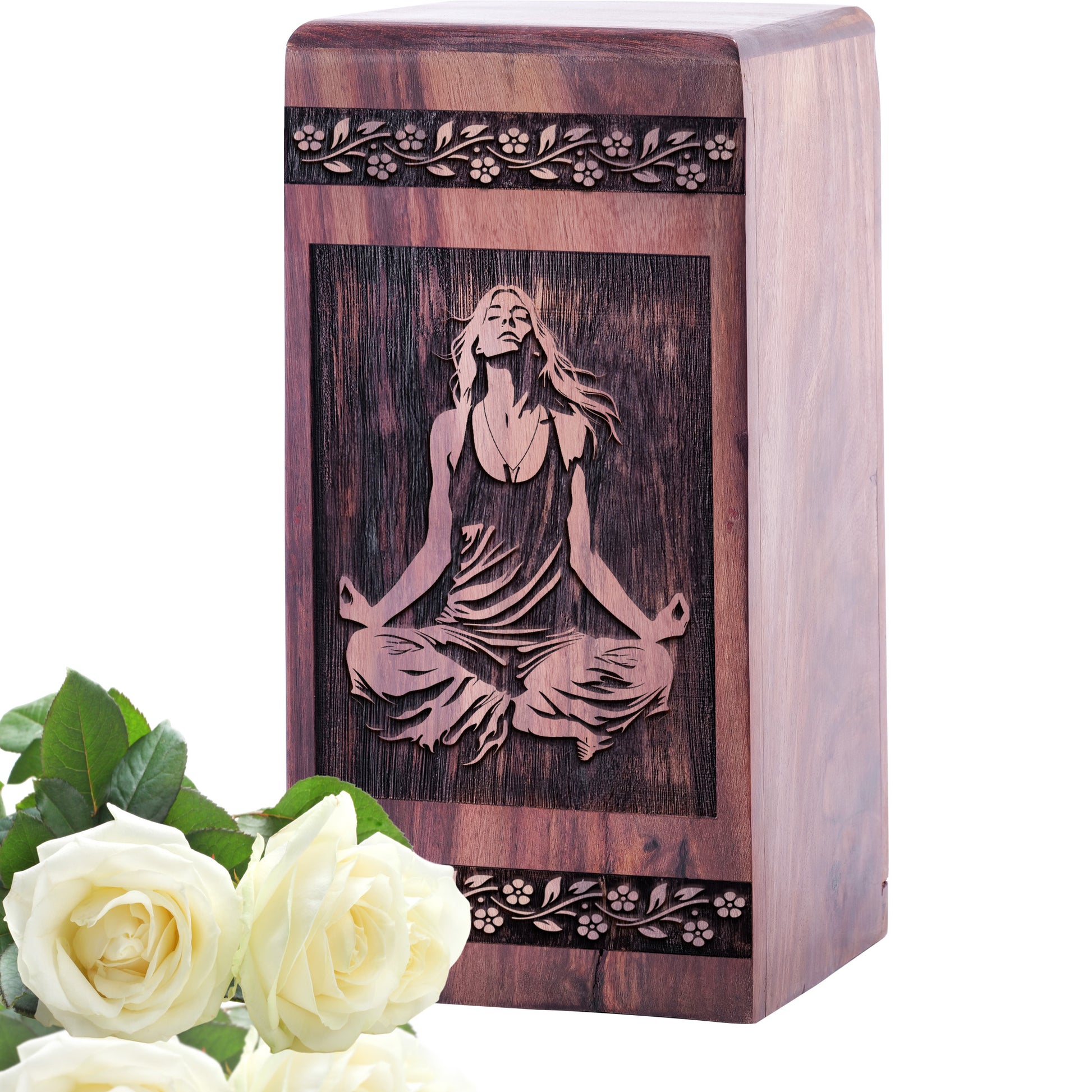 yoga Urn Size 5 Inch 5”(H) x 3”(W) x 3”(L)