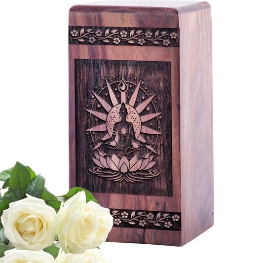 yoga Urn Size 5 Inch 5”(H) x 3”(W) x 3”(L)