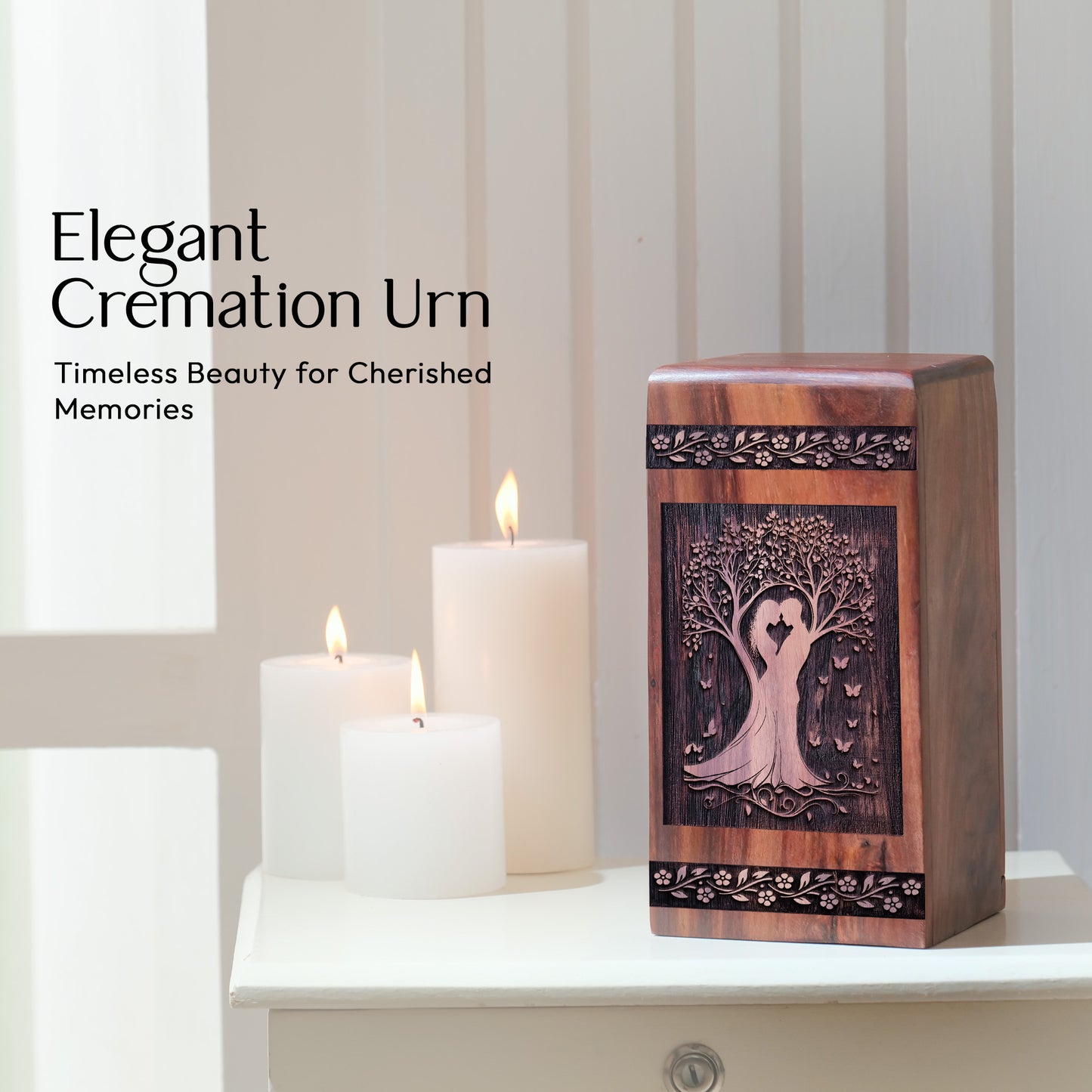 couple Urn Size 10 Inch 10”(H) x 5.5”(W) x 5.5”(L)