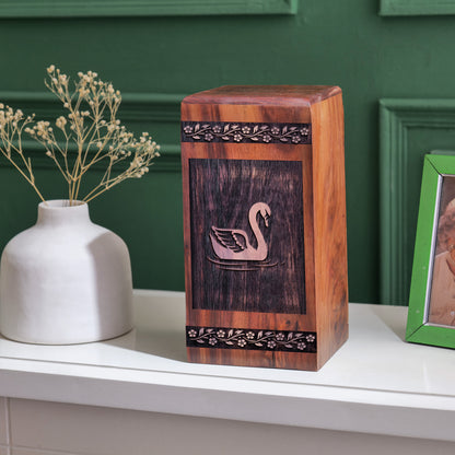 swan Urn Size 14 Inch 14”(H) x 7.5”(W) x 7.5”(L)