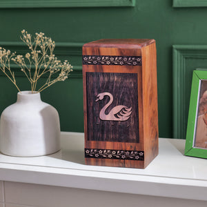 swan Urn Size 14(H)x7.5(W)x7.5(L)