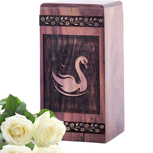 swan Urn Size 5 Inch 5”(H) x 3”(W) x 3”(L)