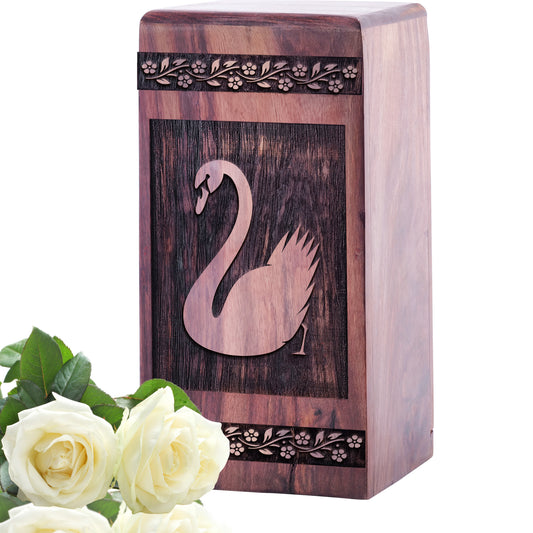 swan Urn Size 5 Inch 5”(H) x 3”(W) x 3”(L)