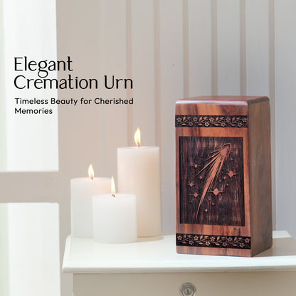 Tail and Nucleus and Geometric Urn Size 10 Inch 10”(H) x 5.5”(W) x 5.5”(L)