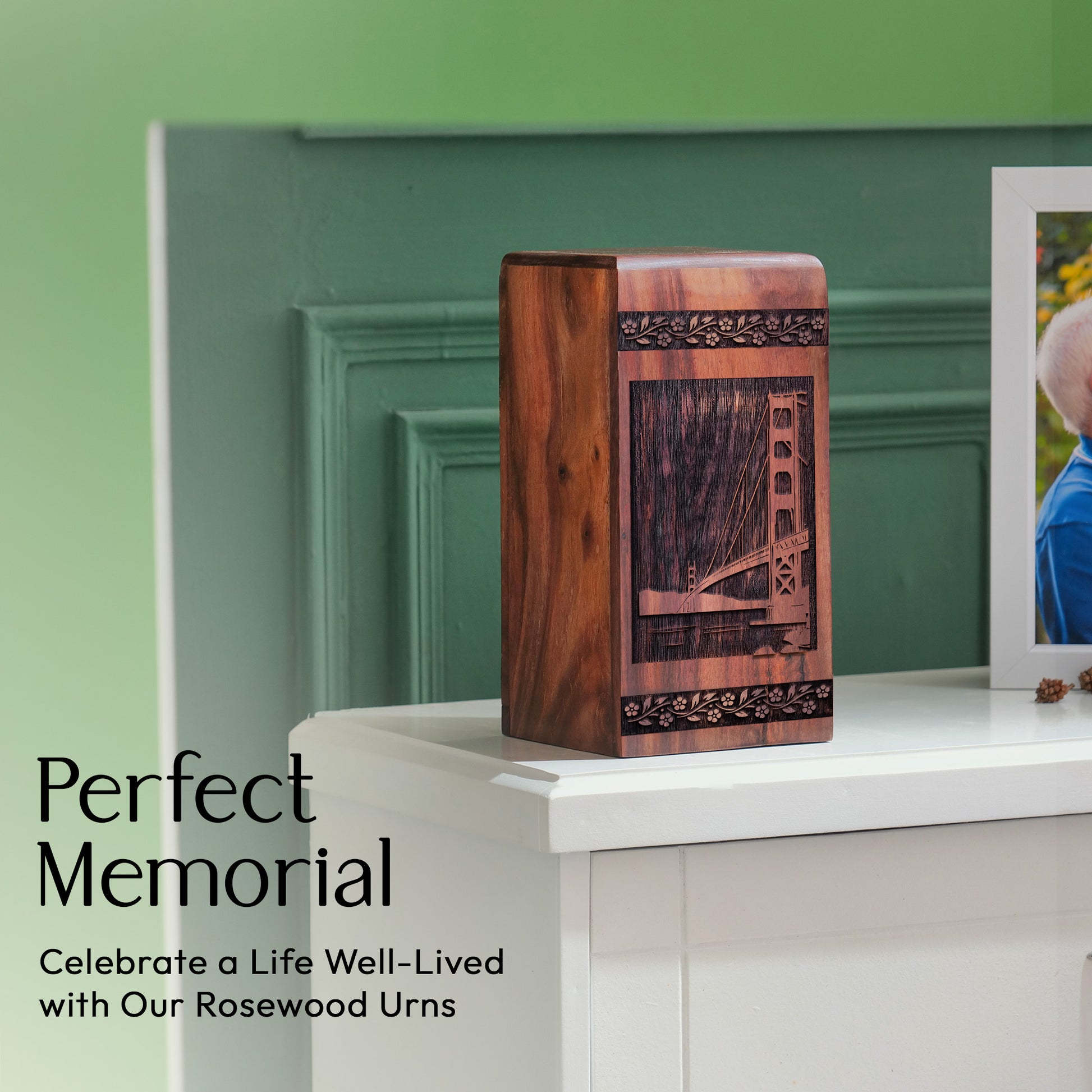 Golden Gate Bridge Urn Size 11.25 Inch 11.25”(H) x 6.25”(W) x 6.25”(L)