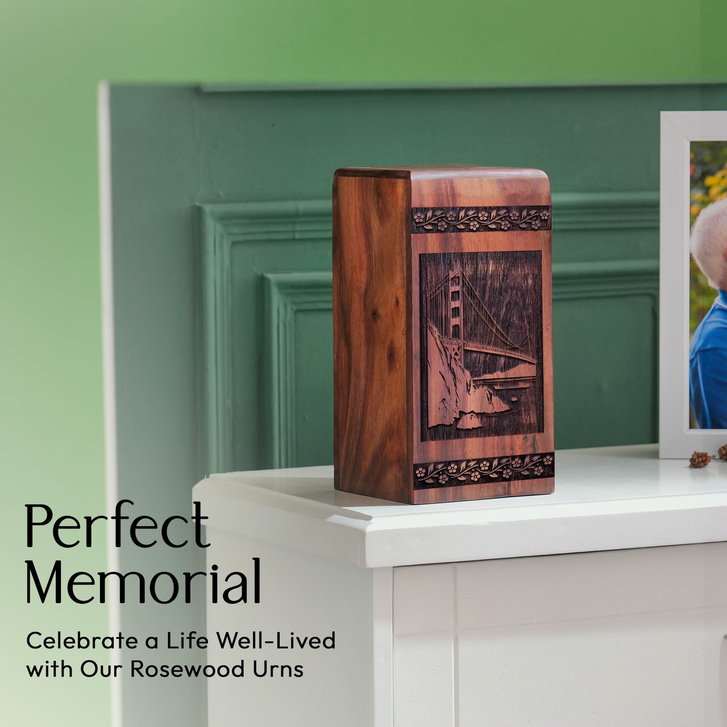 Golden Gate Bridge Urn Size 11.25 Inch 11.25”(H) x 6.25”(W) x 6.25”(L)