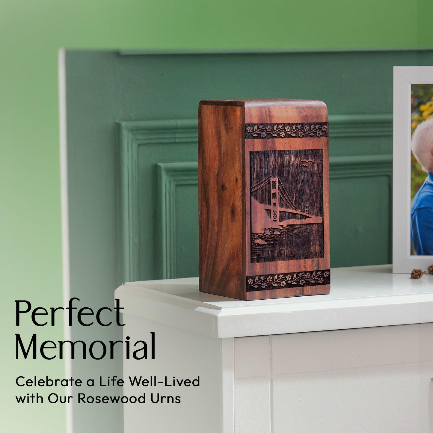 Golden Gate Bridge Urn Size 11.25 Inch 11.25”(H) x 6.25”(W) x 6.25”(L)