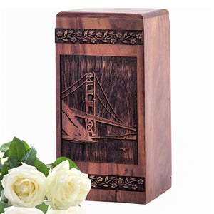 Golden Gate Bridge Urn Size 5(H)x3(W)x3(L)Inches