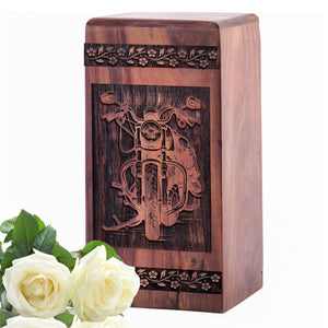 Beautiful Bullet Wood Cremation Urn for Memorial Ashes