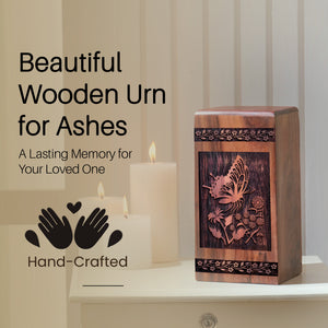 Butterflly Urn Size 10(H)x5.5(W)x5.5(L)Inches
