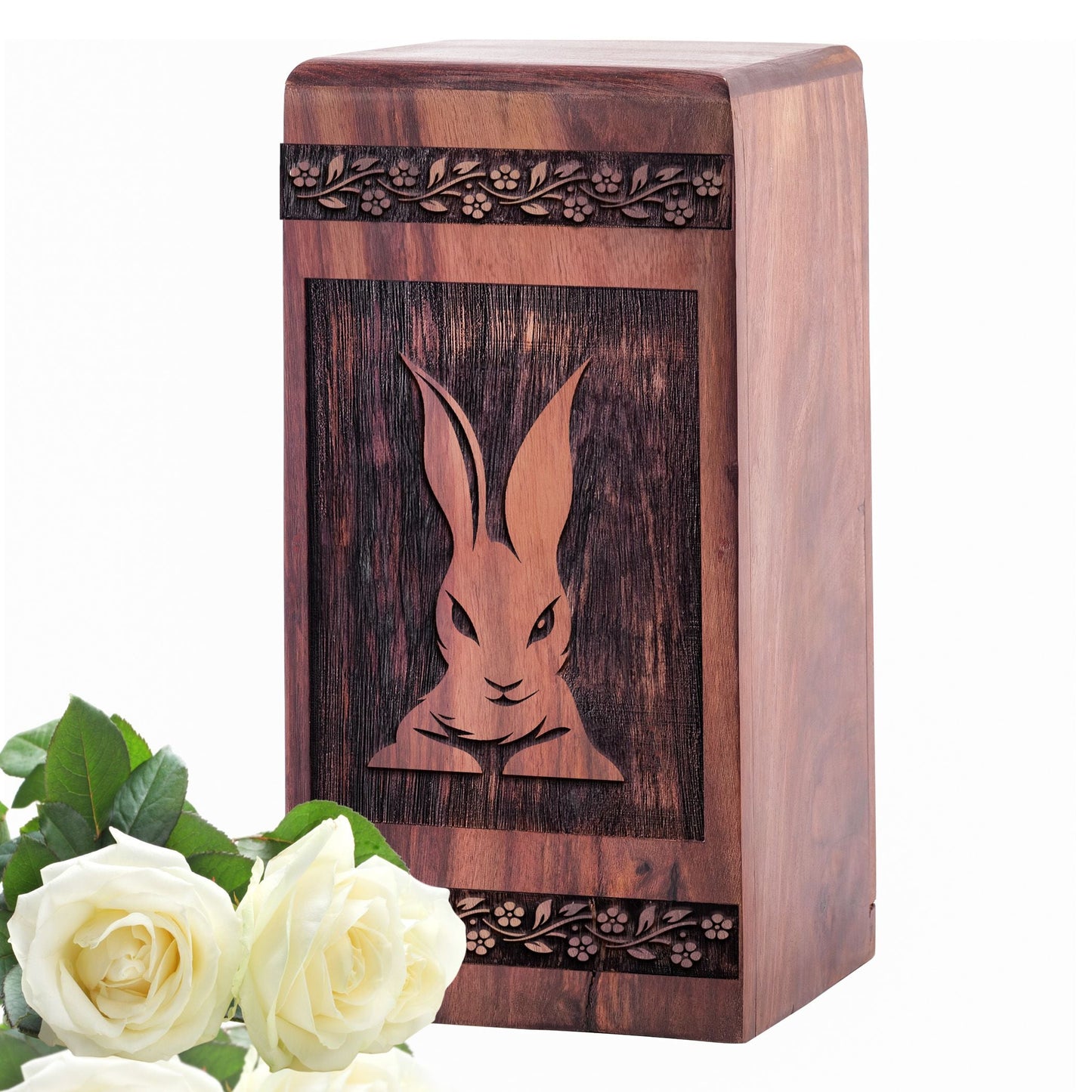 Unique Wooden Rabbit Cremation Urn for Human Ashes