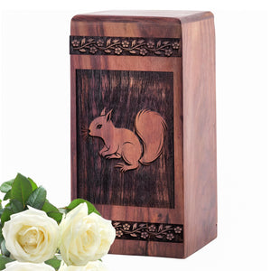 Beautiful Handcrafted Wooden Rabbit Memorial Urn for Adults