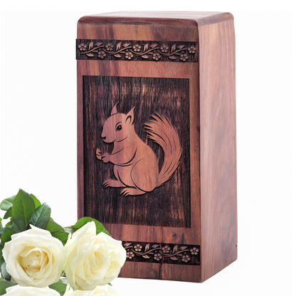 Stunning Handcrafted Rabbit Wooden Urn for Adults