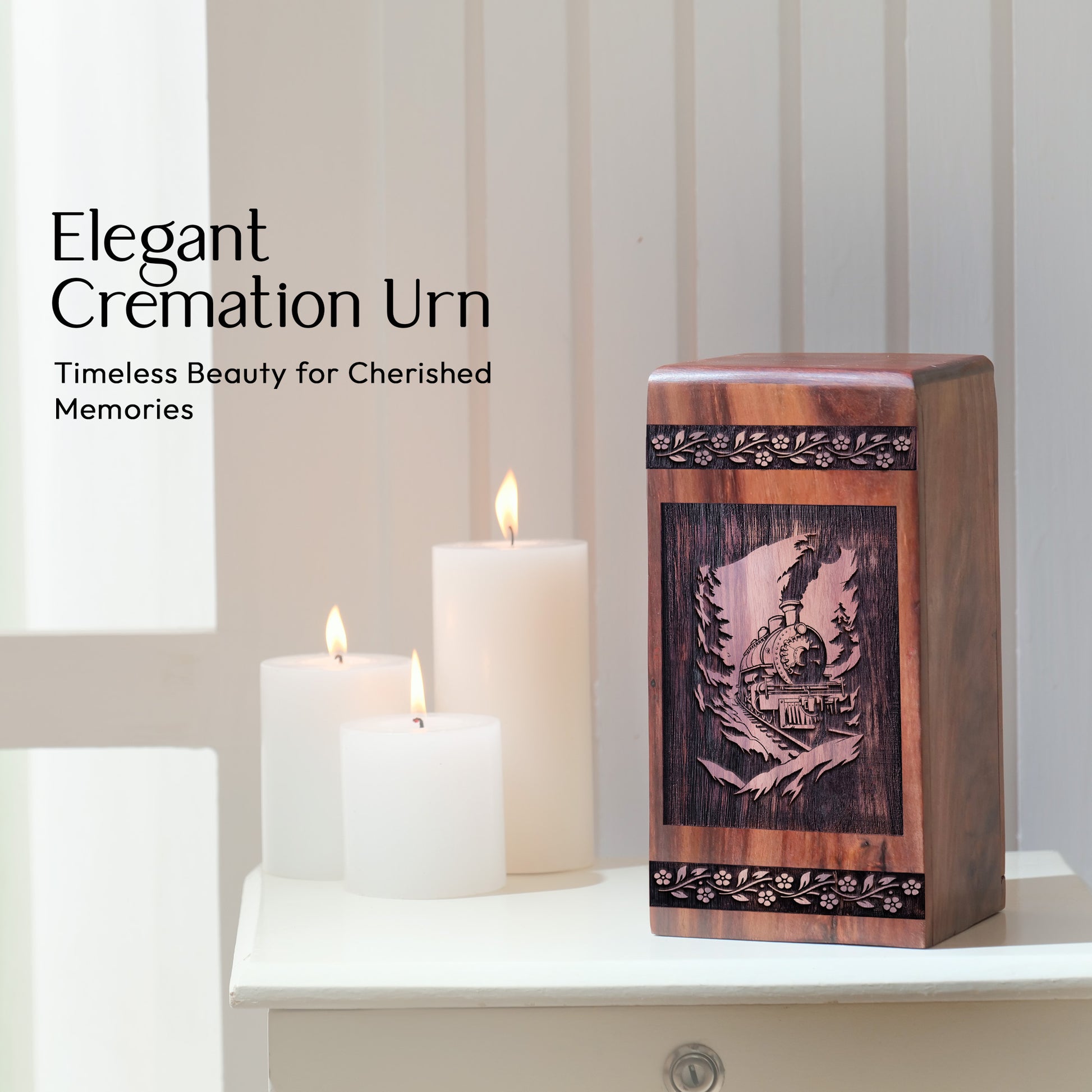 roler coaster Urn Size 10 Inch 10”(H) x 5.5”(W) x 5.5”(L)