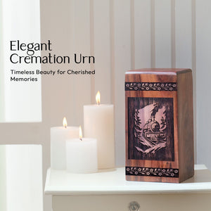 Small Wooden Roller Coaster Urn for Cremation Ashes