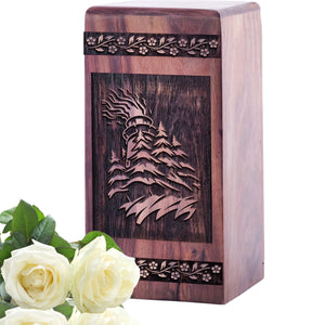 Beautiful Roller Coaster Wooden Memorial Urn for Ashes