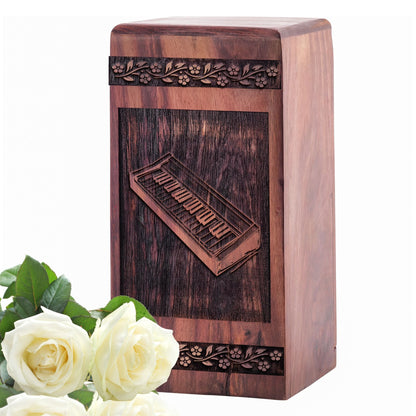 Handmade Wooden Piano Urn for Human Ashes - Decorative