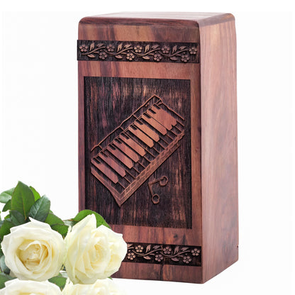 Handcrafted Wooden Piano Urn for Ashes - Multiple Sizes
