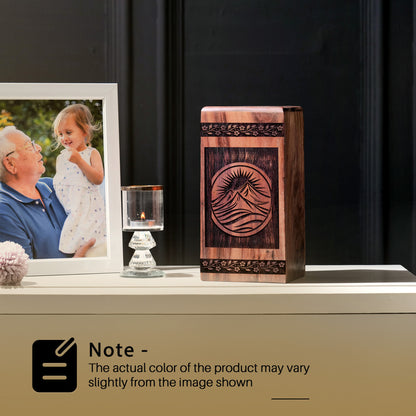 mountion Urn Size 11.25 Inch 11.25”(H) x 6.25”(W) x 6.25”(L)