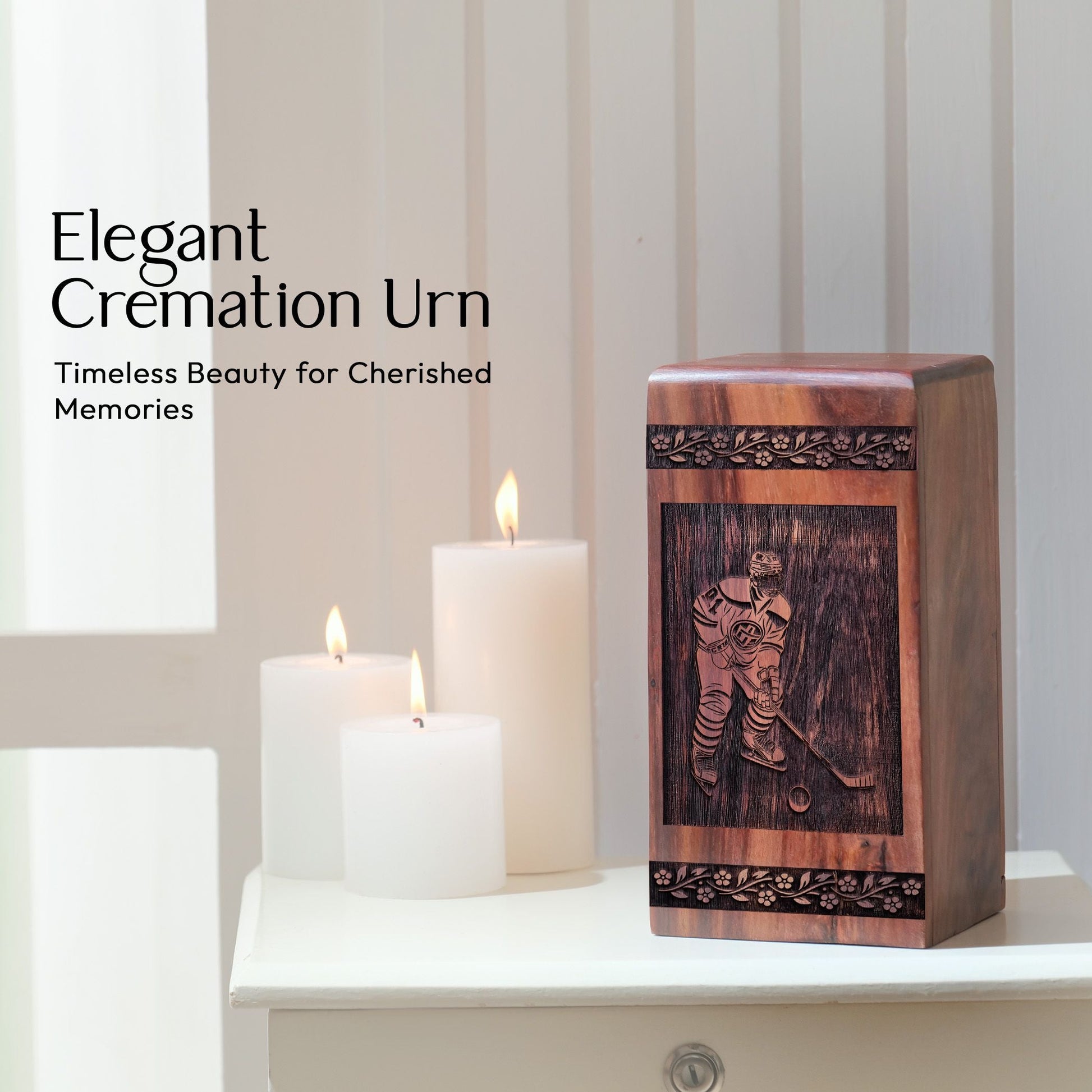 Handcrafted Wooden Hockey Urn for Ashes - Lasting Tribute