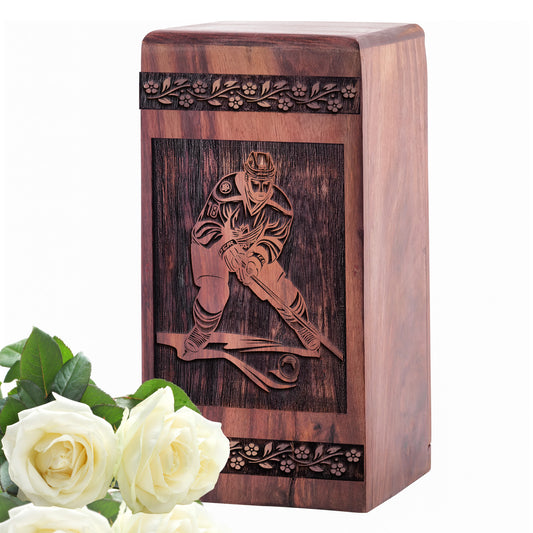hockey Urn Size 5 Inch 5”(H) x 3”(W) x 3”(L)