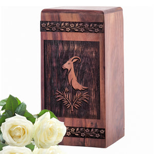 Horned Goat Urn Size 5(H)x3(W)x3(L)Inches