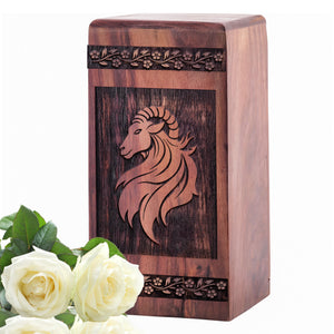 Horned Goat Urn Size 5(H)x3(W)x3(L)Inches