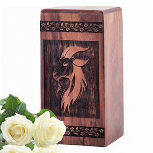 Horned Goat Urn Size 5(H)x3(W)x3(L)Inches