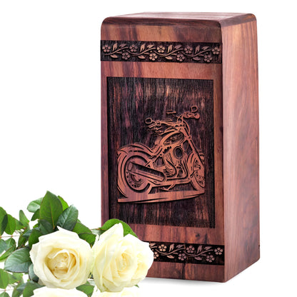 Handcrafted Wooden Bullet Urn for Ashes - Unique Memorial