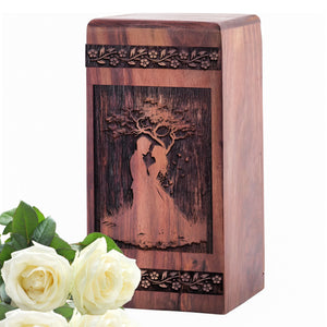 Handcrafted Wooden Couple Urn for Ashes - Lasting Tribute
