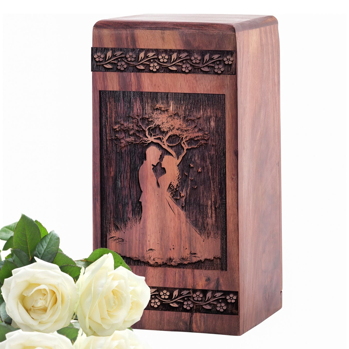 Handcrafted Wooden Couple Urn for Ashes - Lasting Tribute