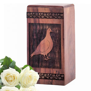 Handmade Wooden Dove Urn for Ashes - Peaceful Keepsake
