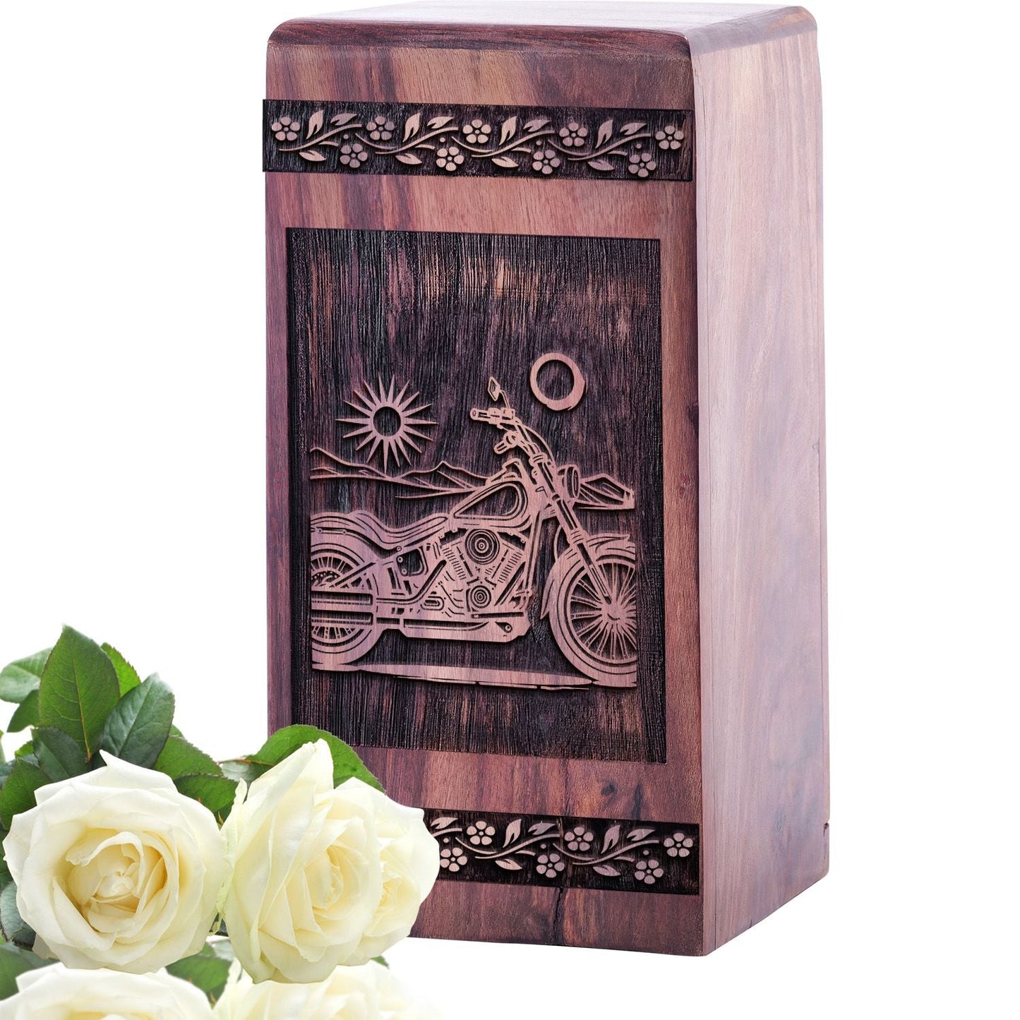 Handcrafted Wooden Bullet Urn for Ashes - Memorial Keepsake
