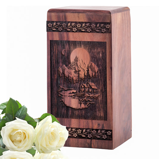 mountion Urn Size 5 Inch 5”(H) x 3”(W) x 3”(L)