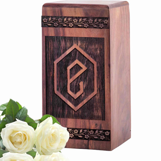 logo Urn Size 5 Inch 5”(H) x 3”(W) x 3”(L)