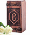 Handcrafted Wooden Logo Cremation Urn for Ashes