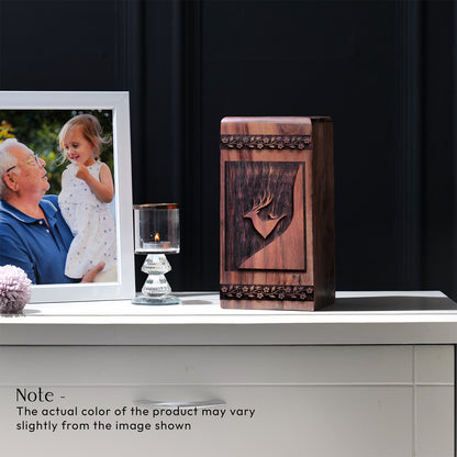 deer Urn Size 8 Inch 8”(H) x 4.7”(W) x 4.7”(L)