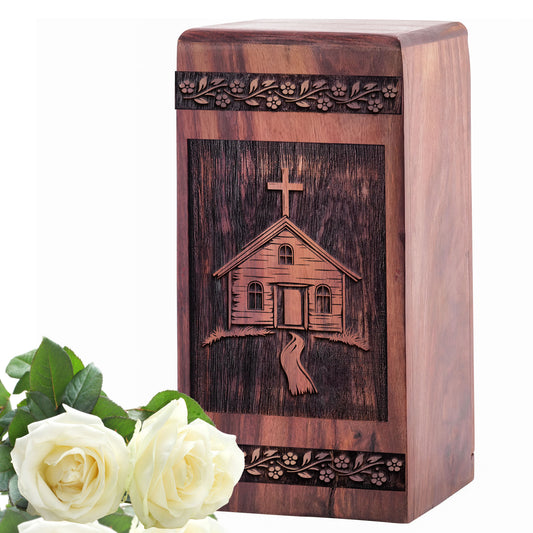house Urn Size 5 Inch 5”(H) x 3”(W) x 3”(L)