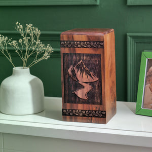 mountain Urn Size 14(H)x7.5(W)x7.5(L)Inches